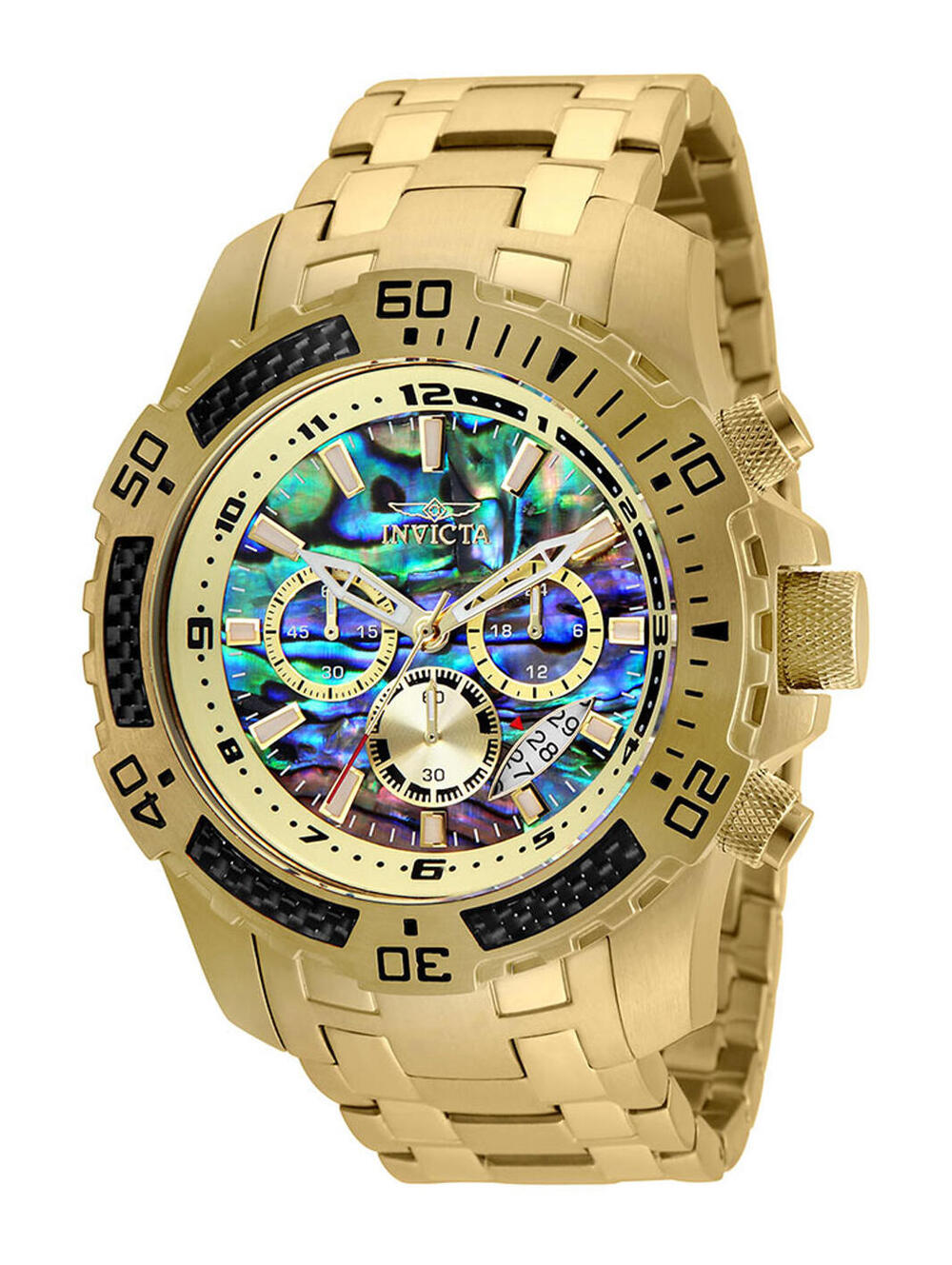 Invicta Pro Diver SCUBA Men's Watch w/ Abalone Dial - 51mm, Gold (25094)